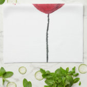 Papavers, waterverf theedoek (Gevouwen)