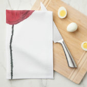 Papavers, waterverf theedoek (Quarter Fold)