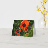 Papavers Wenskaart van de Floral blank Kaart (Gele Bloem)