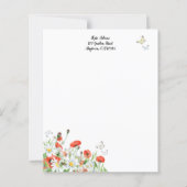 Papavers, wilde bloemen en vlindermakerswerk (Voorkant)