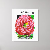 Papavers  zaadpakket canvas afdruk (Voorkant)