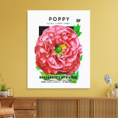 Papavers  zaadpakket canvas afdruk (Insitu (Woonkamer))