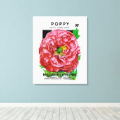 Papavers  zaadpakket canvas afdruk (Insitu (Houten vloer))