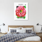 Papavers  zaadpakket canvas afdruk (Insitu (Slaapkamer))