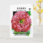 Papavers zaadpakket kaart (Gele Bloem)