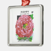 Papavers  zaadpakket metalen ornament (Links)