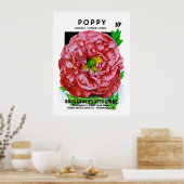 Papavers zaadpakket poster (Keuken)