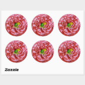 Papavers zaadpakket ronde sticker (Vel)