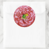 Papavers zaadpakket ronde sticker (Tas)