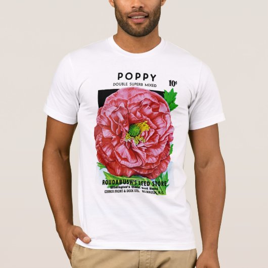 Papavers  zaadpakket t-shirt (Voorkant)