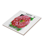 Papavers  zaadpakket tegeltje (Zijkant)