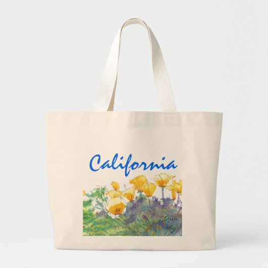Papavers zak grote tote bag (Voorkant)