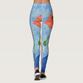Papaverschilderingen Leggings (Achterkant)