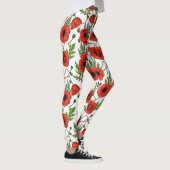 Papavertuin in koraal en bruin leggings (Rechts)