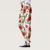 Papavertuin in koraal en bruin leggings (Links)