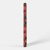 Papavertuin in koraal en bruin samsung galaxy hoesje (Rechterkant)