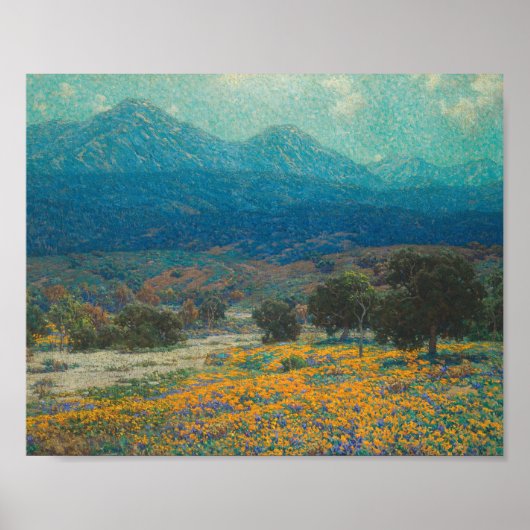 papaverveld in Californië | Granville Redmond Poster (Voorkant)