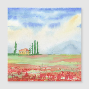 Papaverveld in Toscane