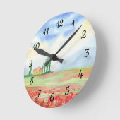 Papaverveld in Toscane Ronde Klok (Hoek)