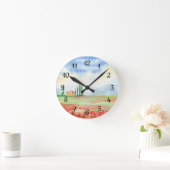 Papaverveld in Toscane Ronde Klok (Huis)