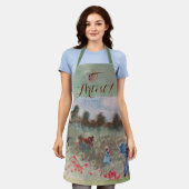 papaverveld schort (Gedragen)