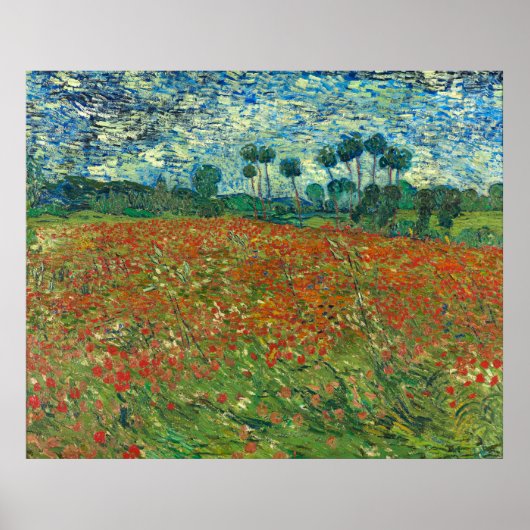 Papaverveld Vincent Gogh Poster (Voorkant)