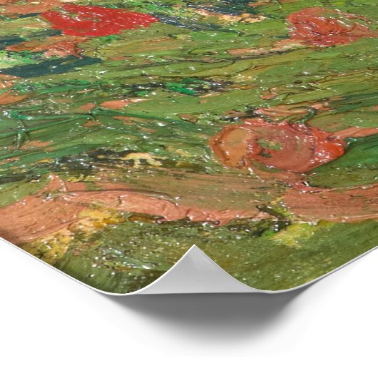 Papaverveld Vincent Gogh Poster (Hoek)