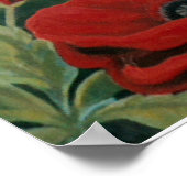 Papavervelden die wilde paarden schilderen w. Prin Poster (Hoek)