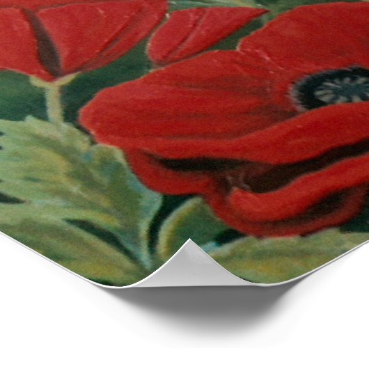 Papavervelden Prints voor wilde paarden en fietser (Hoek)