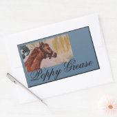 papavervet rechthoekige sticker (Envelop)