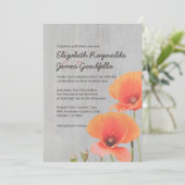  papaverweddenschappen kaart (Staand voorkant)