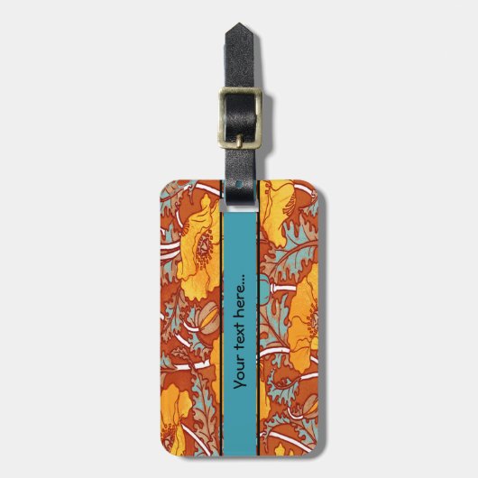  papavery ~ Bagagelabel (Voorkant verticaal)