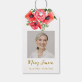 Papaverzaad Pakket Herdenking Funeral Cadeautags Cadeaulabel (Achterkant)