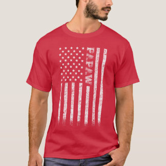 Papaw Amerikaanse vlag jongen vintage cadeau T-shirt