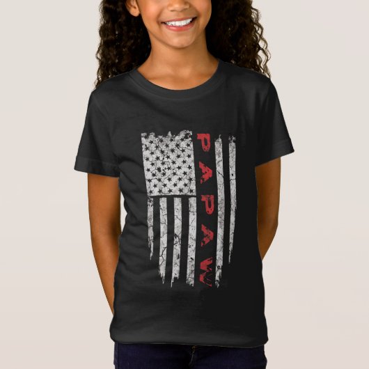 Papaw Amerikaanse vlag Opa Gifts Mannen T-shirt (Voorkant)