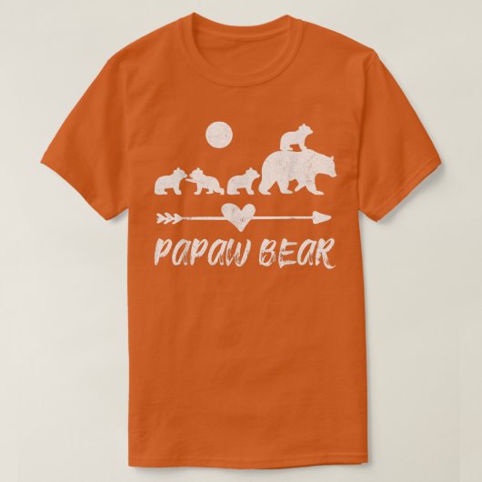 Papaw Beer Shirt met vier Cute Beer Cubft Gift (Design voorkant)