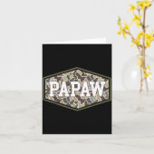 Papaw Camo Camouflage Vaderdag Opa Kaart (Gele Bloem)
