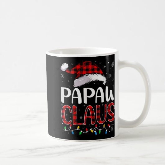 Papaw Claus Christmas Lights Matching Family Xmas  Koffiemok (Rechts)