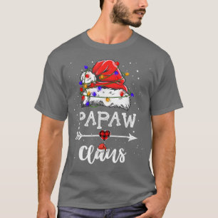 Papaw Claus kerstverlichting Pajama familie komt o T-shirt