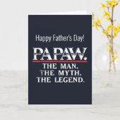 Papaw De Man Myth Legend Vaderdag Kaart (Gele Bloem)