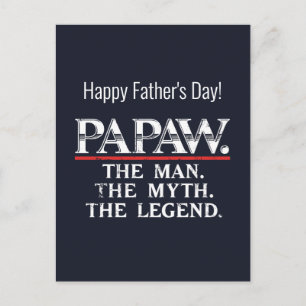 Papaw De Man Mythe Legende Vaderdag Briefkaart