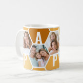 Papaw Editable 5 Foto 5 Letter Honeycomb Koffiemok (Voorkant links)