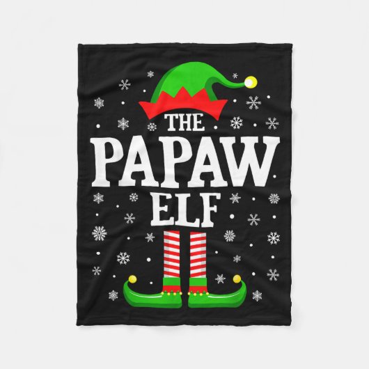 Papaw Elf Funny Christmas Family Matching  Fleece Deken (Voorkant)