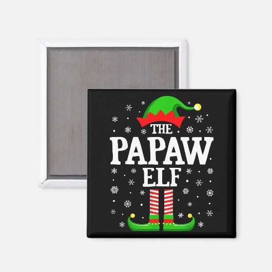 Papaw Elf Funny Christmas Family Matching  Magneet (Voorkant / Achterkant)