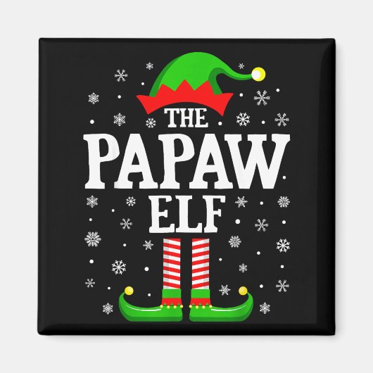 Papaw Elf Funny Christmas Family Matching  Magneet (Voorkant)