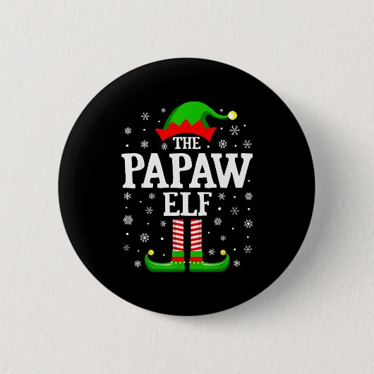 Papaw Elf Funny Christmas Family Matching  Ronde Button 5,7 Cm (Voorkant)