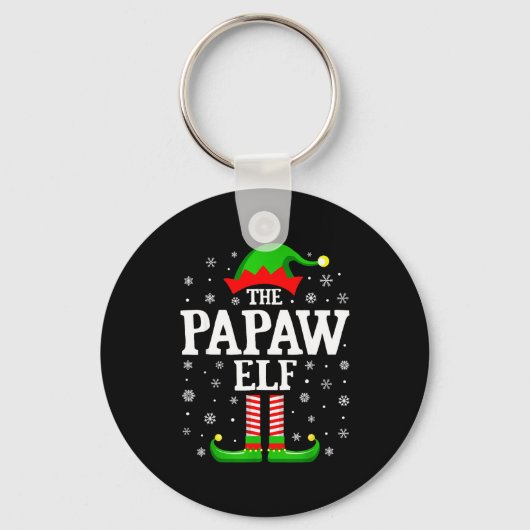 Papaw Elf Funny Christmas Family Matching  Sleutelhanger (Voorkant)