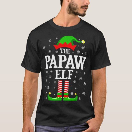 Papaw Elf Funny Christmas Family Matching  T-shirt (Voorkant)