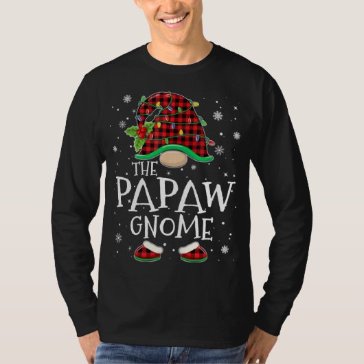Papaw Gnome Red Pset overeenkomend met Kerstmis Pa T-shirt (Voorkant)