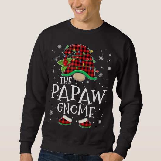 Papaw Gnome Red Pset overeenkomend met Kerstmis Pa Trui (Voorkant)